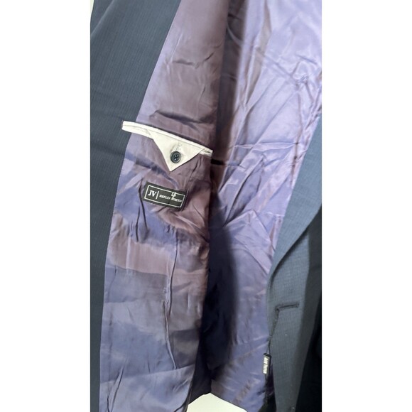 58R Jack Victor Reflex Stretch Blazer Blue Wool Blend 2 Button Sport Coat - Picture 7 of 8